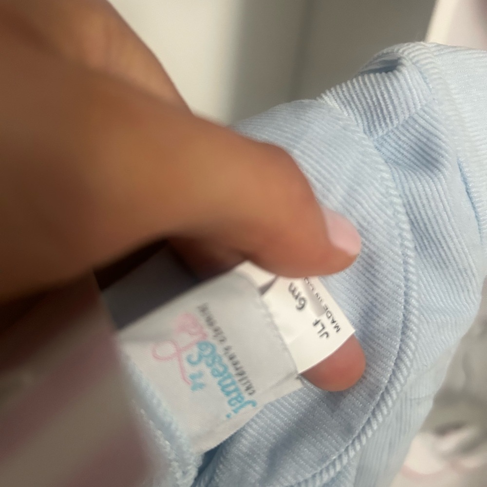 NWT 6M Baby Blue Corduroy bubble - Picture 3 of 3